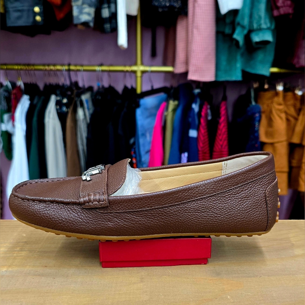 Ralph Lauren Bransbury Dark Brown Leather Loafer - Picture 2 of 4